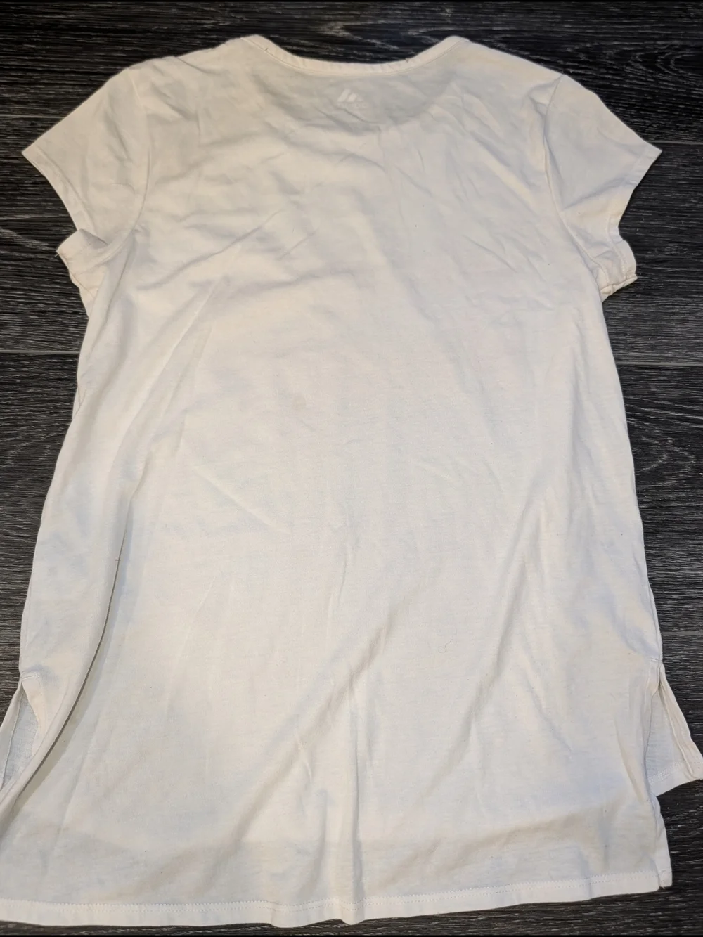 Adidas Kids' White Logo Tee with Pink and Black Graphic